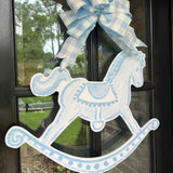 Blue Rocking Horse Door Hanger x Honeybear Pages