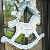 Blue Rocking Horse Door Hanger x Honeybear Pages