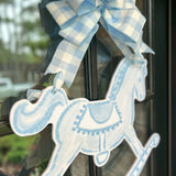 Blue Rocking Horse Door Hanger x Honeybear Pages