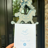 Blue Rocking Horse Door Hanger x Honeybear Pages