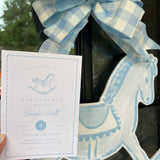 Blue Rocking Horse Door Hanger x Honeybear Pages