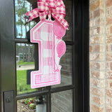 I'm ONE Pink Door Hanger