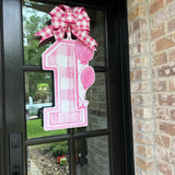 I'm ONE Pink Door Hanger