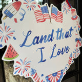 The Land that I Love Door Hanger