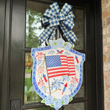 Patriotic Crest Door Hanger
