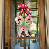 Claire the Red Candy Canes Door Hanger