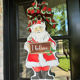 I Believe Santa Claus Door Hanger