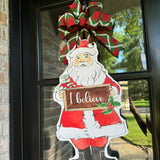 I Believe Santa Claus Door Hanger