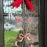 Acrylic Patriotic Fireworks Door Hanger