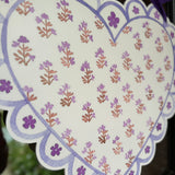 Gracie Purple Block Print Heart Door Hanger