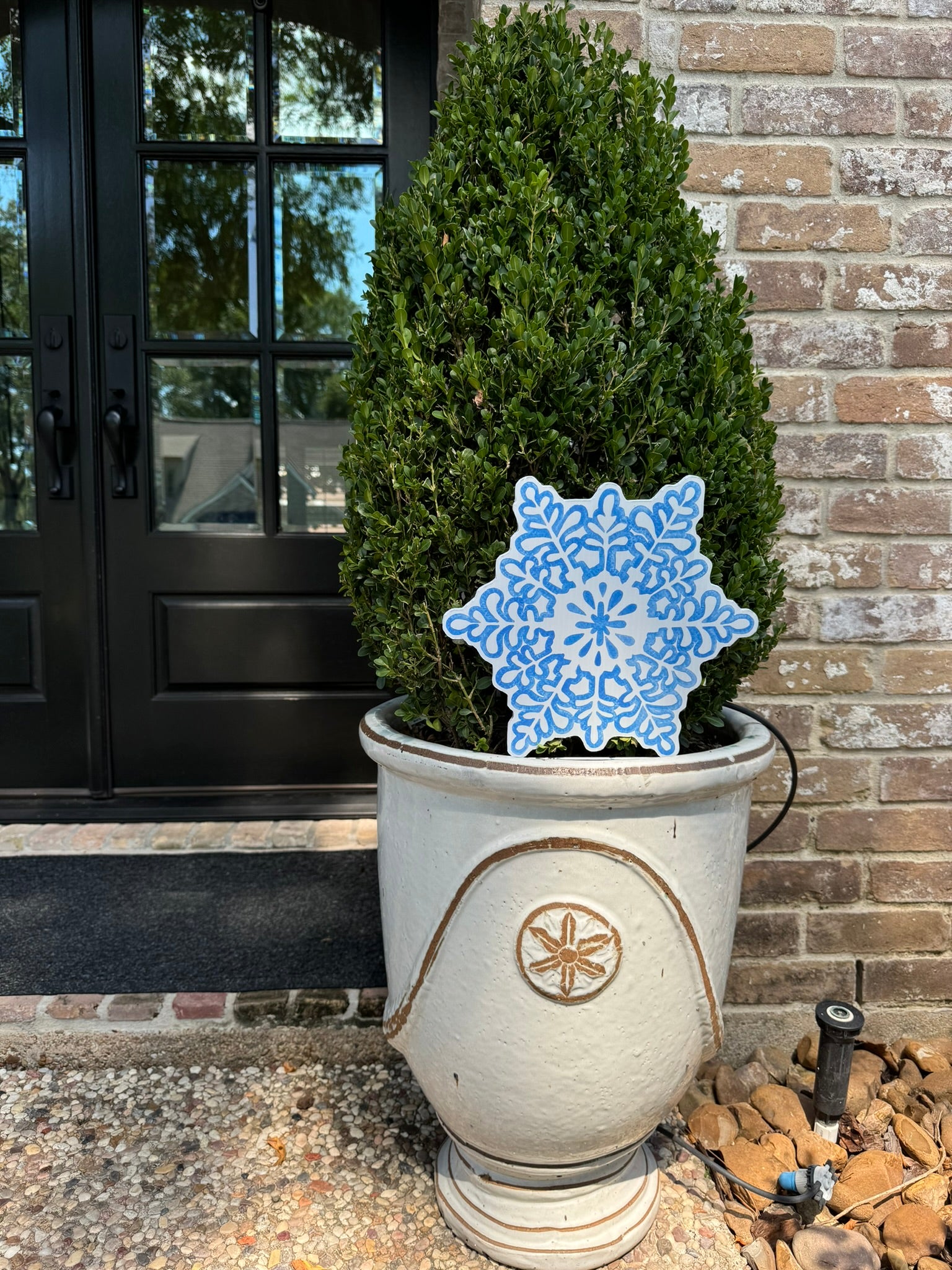 Snowflake Mat Pot Snowflake Pot Stake – Home Themed Home