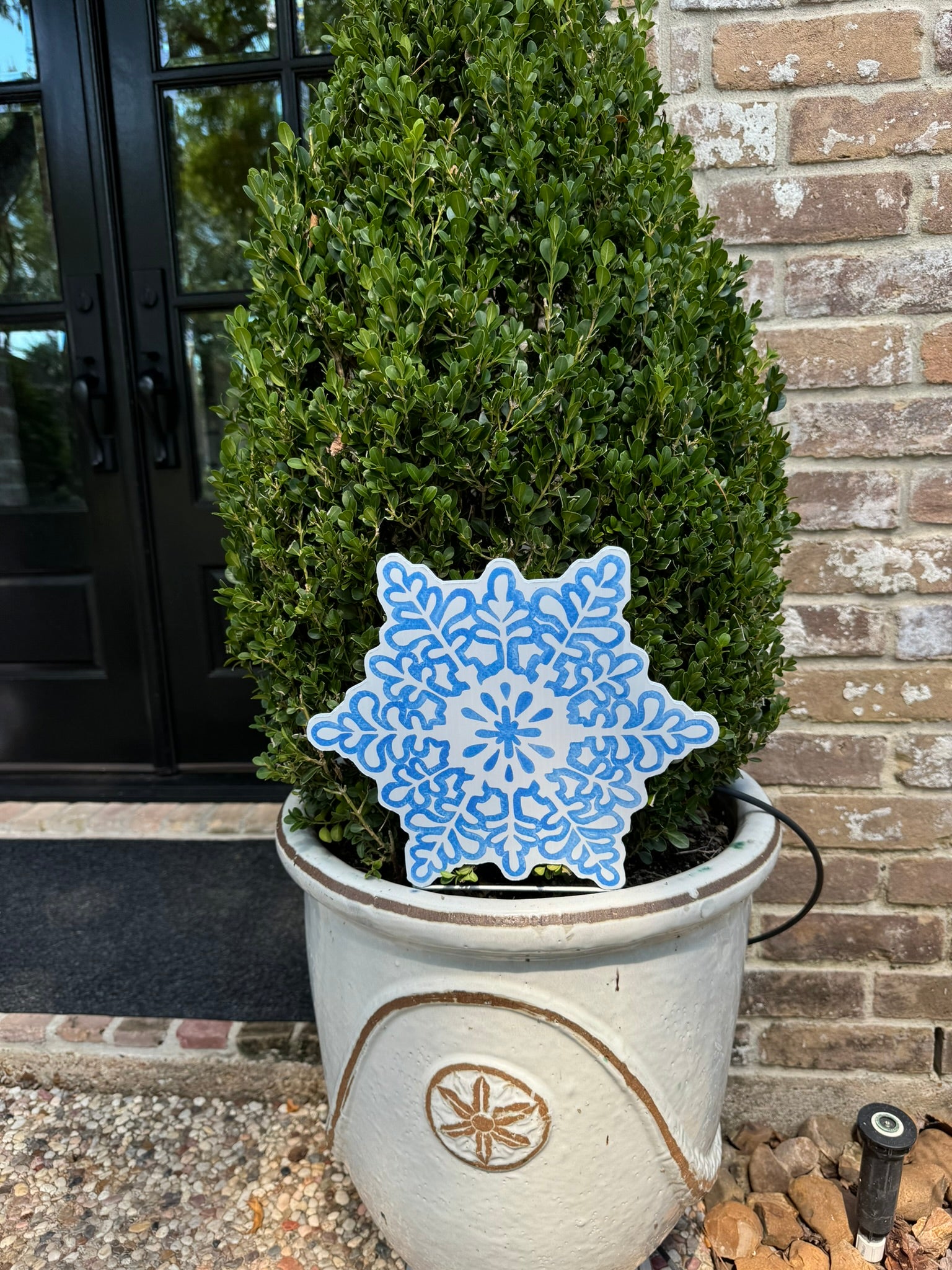 Snowflake Mat Pot Snowflake Pot Stake – Home Themed Home