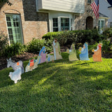 For unto us a Child is Born Nativity Yard Stake Set