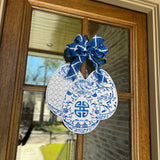 The Stephanie Blue Chinoiserie Eggs Door Hanger