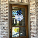 The Stephanie Blue Chinoiserie Eggs Door Hanger