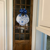 The Stephanie Blue Chinoiserie Eggs Door Hanger