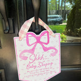 Pink Shhh Baby Sleeping Sign