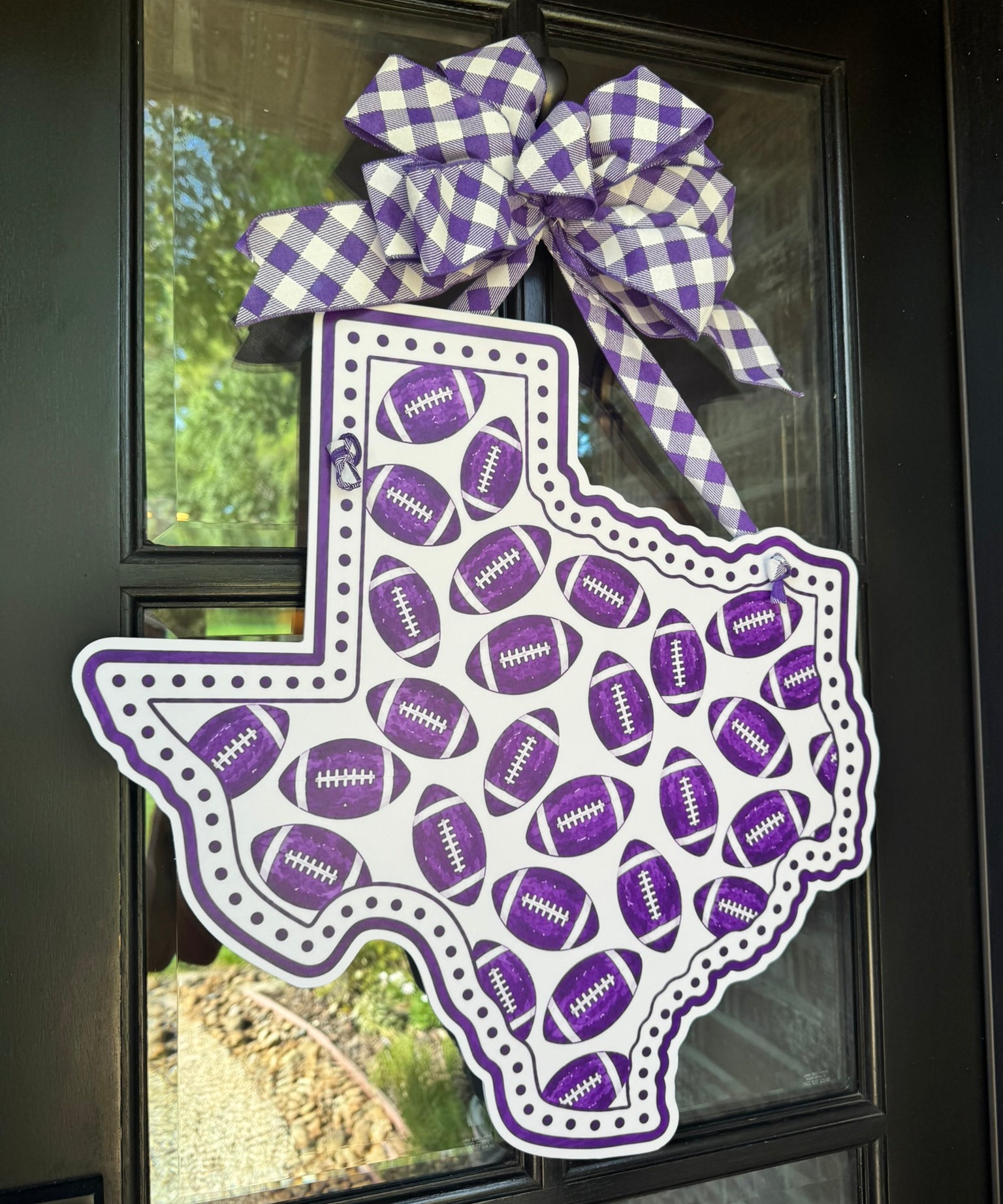 State of Texas Football Door Hanger - Multiple Colorways