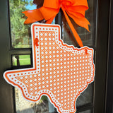 Rattan Texas with Dots Door Hanger