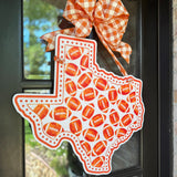 State of Texas Football Door Hanger - Multiple Colors