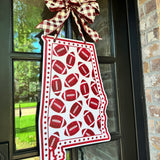 Alabama and Footballs Door Hanger - Multiple Colors