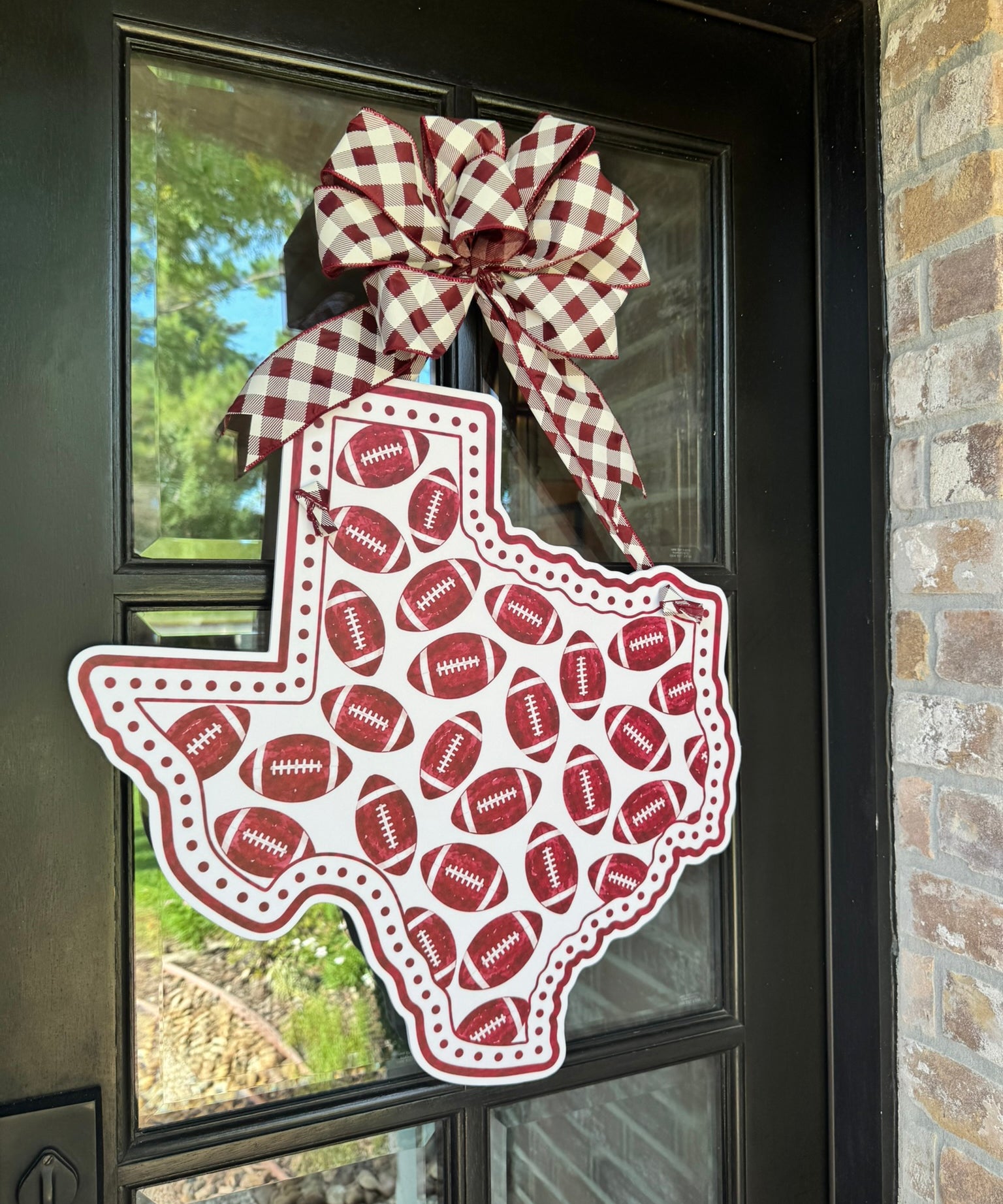 State of Texas Football Door Hanger - Multiple Colorways