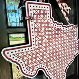 Rattan Texas with Dots Door Hanger