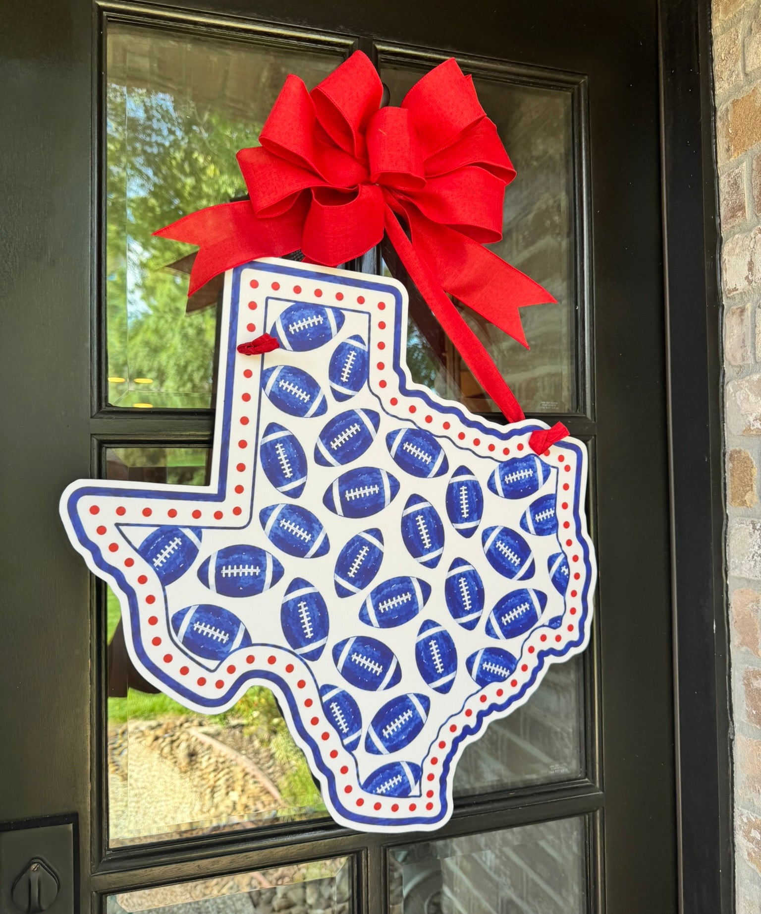 State of Texas Football Door Hanger - Multiple Colorways