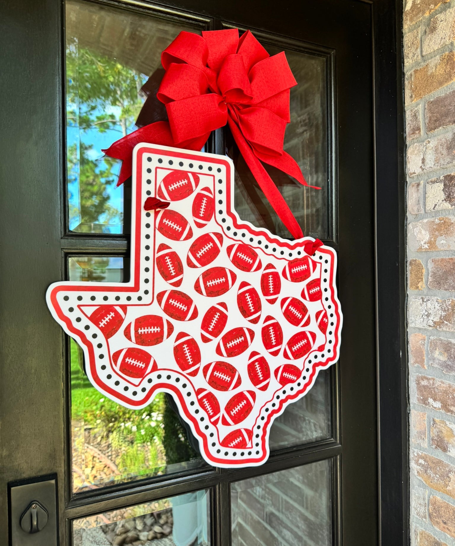 State of Texas Football Door Hanger - Multiple Colorways