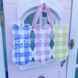 MINI Melissa Peeps Gingham Door Hanger