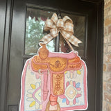 Wildflower Saddle Door Hanger - HTH x Lauren Clyburn Art