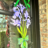 The Morgan Iris Mardi Gras Door Hanger Acrylic - HTH x Morgan Krulisky