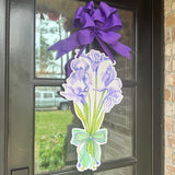 The Morgan Iris Mardi Gras Door Hanger