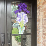 The Morgan Iris Mardi Gras Door Hanger