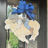 Bennett Mutton Bustin' Door Hanger HTH x Lauren Clyburn Art