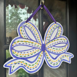 Mardi Gras Bow Door Hanger