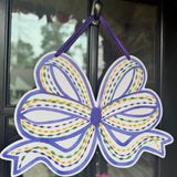 Mardi Gras Bow Door Hanger