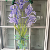 The Morgan Iris Mardi Gras Door Hanger Acrylic - HTH x Morgan Krulisky