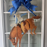 Bronco Rider Door Hanger Acrylic - HTH x Lauren Clyburn Art