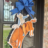 Bronco Rider Door Hanger PVC - HTH x Lauren Clyburn Art