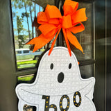 Spooky Rattan Cane Ghost Door Hanger