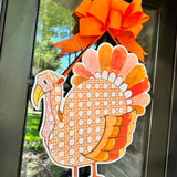 Rattan Orange Turkey Door Hanger