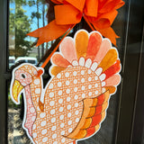Rattan Orange Turkey Door Hanger