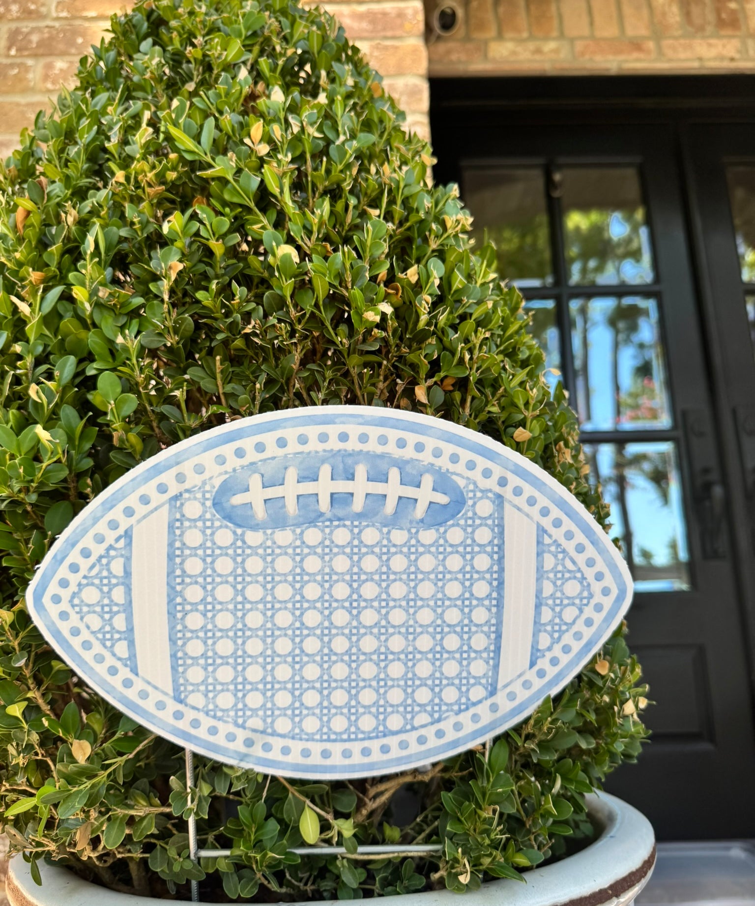 Rattan Football with Dots Pot Stakes - Multiple Colorways