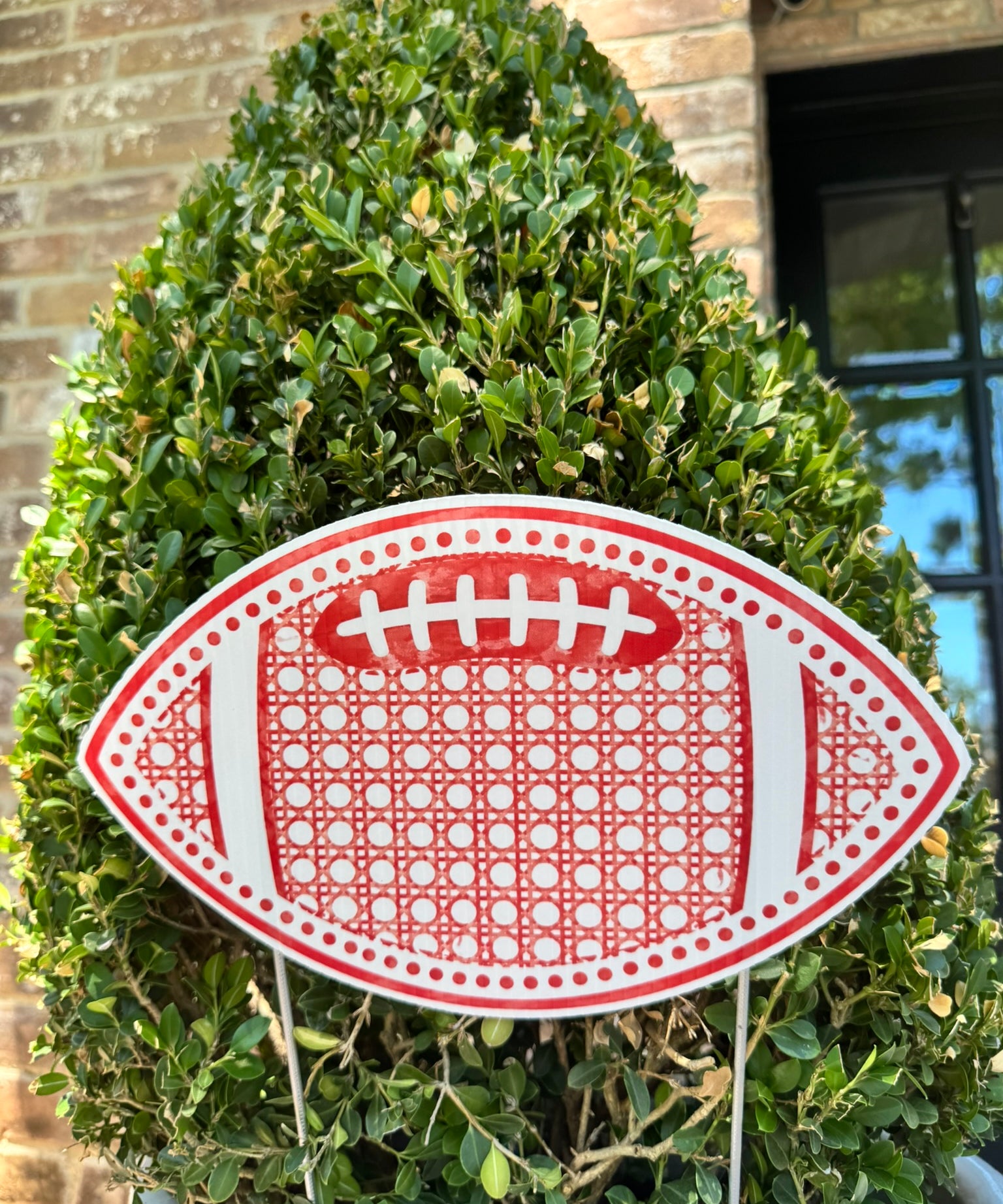 Rattan Football with Dots Pot Stakes - Multiple Colorways