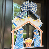 O, Come let us adore Him Nativity Door Hanger