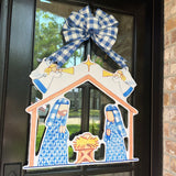 O, Come let us adore Him Nativity Door Hanger