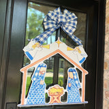 O, Come let us adore Him Nativity Door Hanger