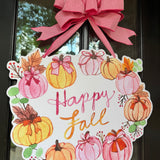 Happy Fall Wreath Door Hanger