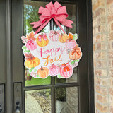 Happy Fall Wreath Door Hanger